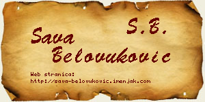 Sava Belovuković vizit kartica